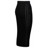 Balmain - Knit Midi Skirt - Black - Balmain Exclusive Luxury Collection