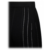 Balmain - Gonna Midi in Maglia - Nero - Balmain Exclusive Luxury Collection