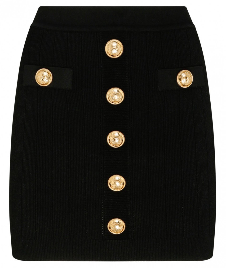 ミニスカート BALMAIN BUTTONED KNITTED MINI SKIRT Buttoned knit short skirt - Women | BALMAIN