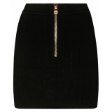 Balmain - Knitted Buttoned Mini Skirt - Black - Balmain Exclusive Luxury Collection