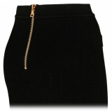 Balmain - Knitted Buttoned Mini Skirt - Black - Balmain Exclusive Luxury Collection