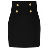 Balmain - Virgin Wool Mini Skirt - Black - Balmain Exclusive Luxury Collection