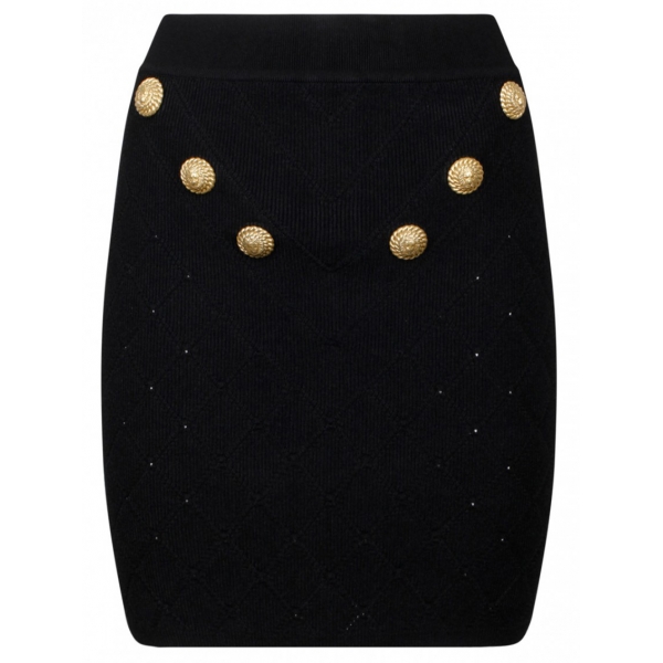 Balmain - Fine Knit Skirt - Black - Balmain Exclusive Luxury Collection