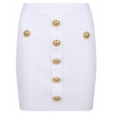 Balmain - High Waist Miniskirt - White - Balmain Exclusive Luxury Collection