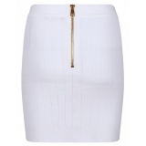 Balmain - High Waist Miniskirt - White - Balmain Exclusive Luxury Collection