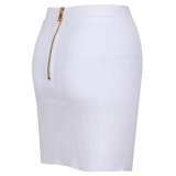 Balmain - High Waist Miniskirt - White - Balmain Exclusive Luxury Collection