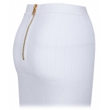 Balmain - High Waist Miniskirt - White - Balmain Exclusive Luxury Collection