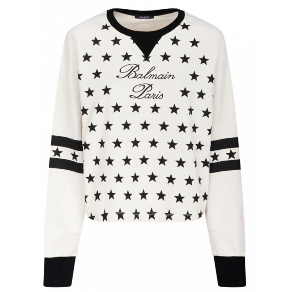 Balmain - Stars Sweater - Beige Black - Balmain Exclusive Luxury Collection