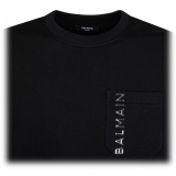 Balmain - Felpa con Logo in Rilievo - Nero - Balmain Exclusive Luxury Collection