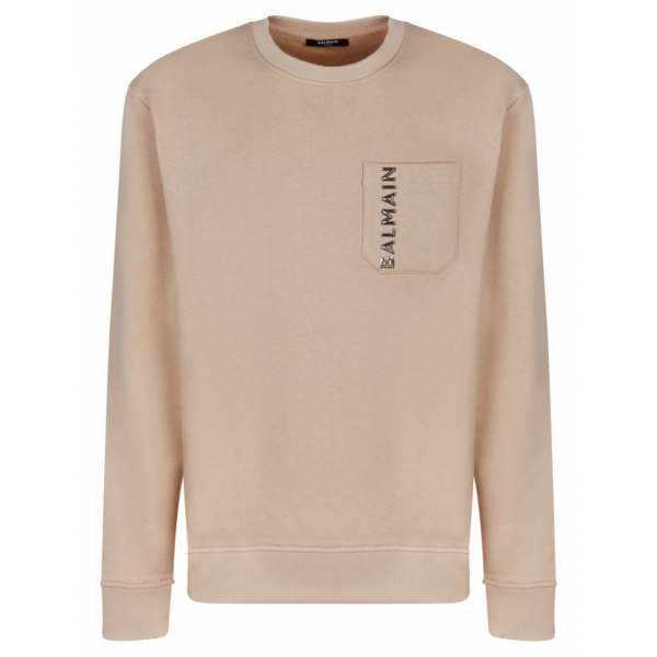 Balmain - Embossed Logo Sweatshirt - Beige - Balmain Exclusive Luxury Collection