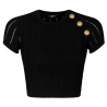 Balmain - Fine Knit Top - Black - Balmain Exclusive Luxury Collection