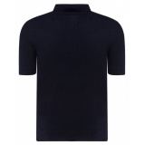 Balmain - Polo con Toppa con Logo in Lana - Blu Navy - Balmain Exclusive Luxury Collection