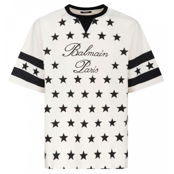 Balmain - Star T-Shirt - Beige Black - Balmain Exclusive Luxury Collection