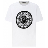 Balmain - Organic Cotton Logo Print T-Shirt - White - Balmain Exclusive Luxury Collection