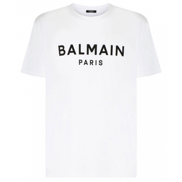 Balmain - Cotton Logo Print T-Shirt - White - Balmain Exclusive Luxury Collection