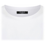 Balmain - Cotton Logo Print T-Shirt - White - Balmain Exclusive Luxury Collection