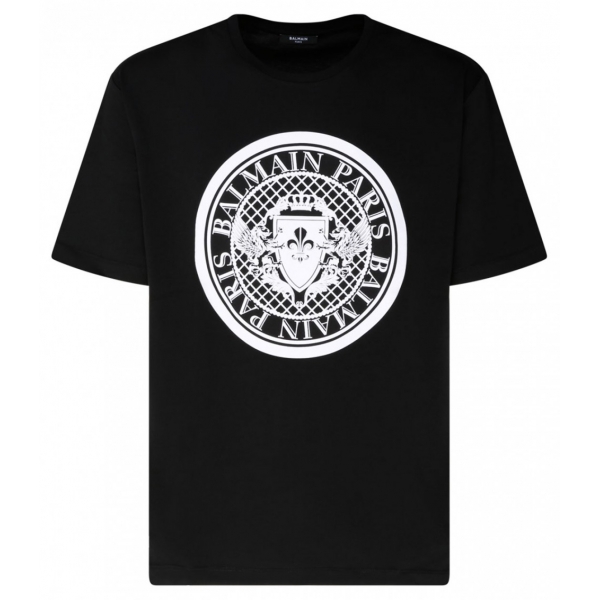 Balmain - Organic Cotton Logo Print T-Shirt - Black - Balmain Exclusive Luxury Collection