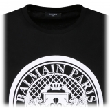 Balmain - Organic Cotton Logo Print T-Shirt - Black - Balmain Exclusive Luxury Collection