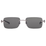 Gucci - Occhiale da Sole Rettangolare - Rutenio - Gucci Eyewear