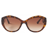 Jimmy Choo - Anahi - Brown Havana Butterfly Frame Sunglasses - Jimmy Choo Eyewear