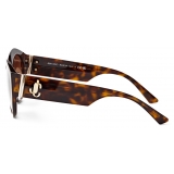 Jimmy Choo - Anahi - Brown Havana Butterfly Frame Sunglasses - Jimmy Choo Eyewear