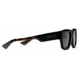 Gucci - Occhiale da Sole Rettangolare - Nero Grigio - Gucci Eyewear