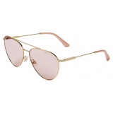 Jimmy Choo - Ary - Occhiali da Sole Stile Aviatore Oro Pallido con Cristalli - Jimmy Choo Eyewear