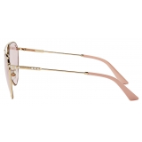 Jimmy Choo - Ary - Occhiali da Sole Stile Aviatore Oro Pallido con Cristalli - Jimmy Choo Eyewear