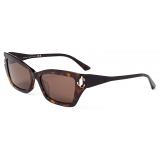 Jimmy Choo - Isla - Brown Havana Cat Eye Sunglasses - Jimmy Choo Eyewear