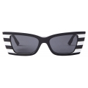 Jimmy Choo - Kalila - Occhiali da Sole Rettangolari Bianchi e Neri - Jimmy Choo Eyewear