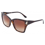 Jimmy Choo - Kira - Brown Havana Square Sunglasses - Jimmy Choo Eyewear