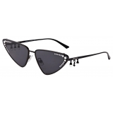 Jimmy Choo - Kristal - Occhiali da Sole Cat-Eye Neri con Cristalli - Jimmy Choo Eyewear