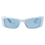 Jimmy Choo - Lexy - Light Blue Rectangular Sunglasses with Crystals - Jimmy Choo Eyewear