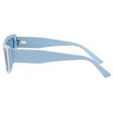 Jimmy Choo - Lexy - Light Blue Rectangular Sunglasses with Crystals - Jimmy Choo Eyewear