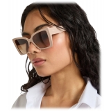 Jimmy Choo - Lorea - Beige Butterfly Frame Sunglasses - Jimmy Choo Eyewear