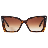 Jimmy Choo - Lorea - Brown Havana Butterfly Frame Sunglasses - Jimmy Choo Eyewear