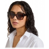 Jimmy Choo - Lorea - Brown Havana Butterfly Frame Sunglasses - Jimmy Choo Eyewear