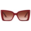 Jimmy Choo - Lorea - Occhiali da Sole a Farfalla Rossi - Jimmy Choo Eyewear