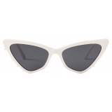 Jimmy Choo - Sol - White Cat Eye Sunglasses - Jimmy Choo Eyewear