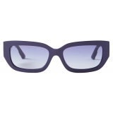 Jimmy Choo - Tatum - Occhiali da Sole Rettangolari Blu - Jimmy Choo Eyewear