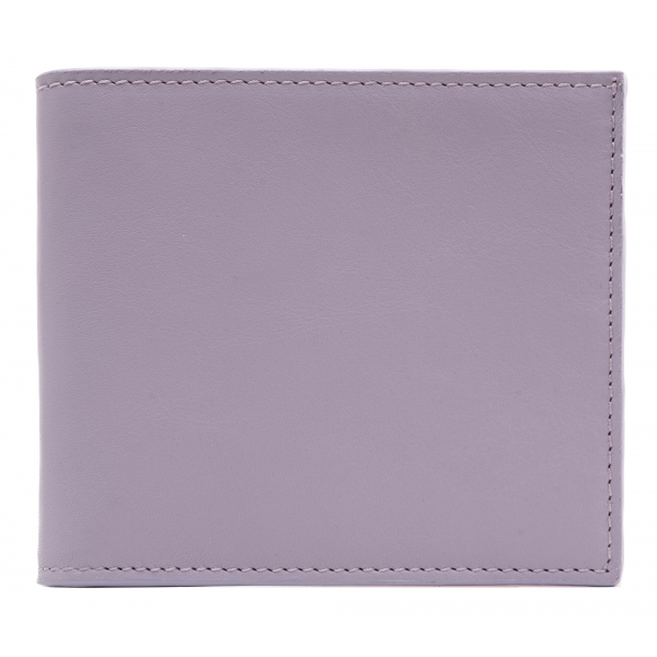 Avvenice - Premium Leather Wallet - Lilac Fuchsia - Handmade in Italy - Exclusive Luxury Collection