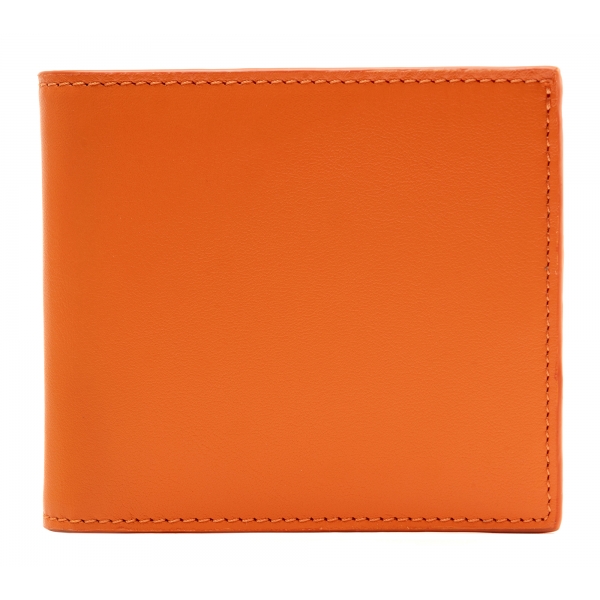 Avvenice - Premium Leather Wallet - Orange Fuchsia - Handmade in Italy - Exclusive Luxury Collection