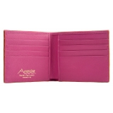 Avvenice - Portafoglio in Pelle Premium - Arancione Fucsia - Handmade in Italy - Exclusive Luxury Collection