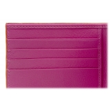 Avvenice - Premium Leather Wallet - Orange Fuchsia - Handmade in Italy - Exclusive Luxury Collection