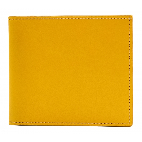 Avvenice - Premium Leather Wallet - Yellow Fuchsia - Handmade in Italy - Exclusive Luxury Collection