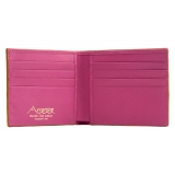 Avvenice - Premium Leather Wallet - Yellow Fuchsia - Handmade in Italy - Exclusive Luxury Collection