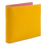 Avvenice - Premium Leather Wallet - Yellow Fuchsia - Handmade in Italy - Exclusive Luxury Collection