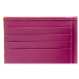 Avvenice - Premium Leather Wallet - Yellow Fuchsia - Handmade in Italy - Exclusive Luxury Collection