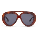 Loewe - Occhiali da Sole Spoiler Aviatore Rotondi - Avana - Loewe Eyewear