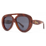 Loewe - Occhiali da Sole Spoiler Aviatore Rotondi - Avana - Loewe Eyewear